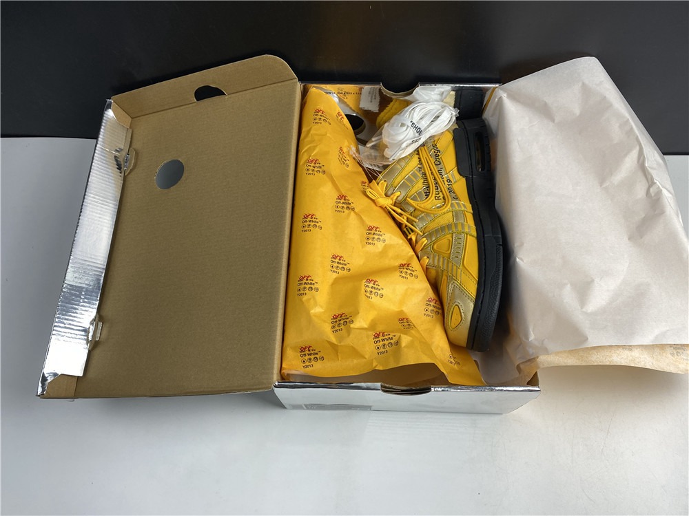 OFF-WHITE x Nike Air Rubber Dunk University Gold CU6015-100